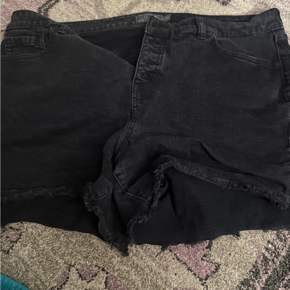 Black Denim Women's Shorts